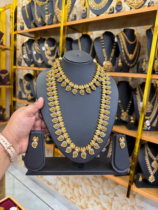 Stunning 3D peacock with mango design haram