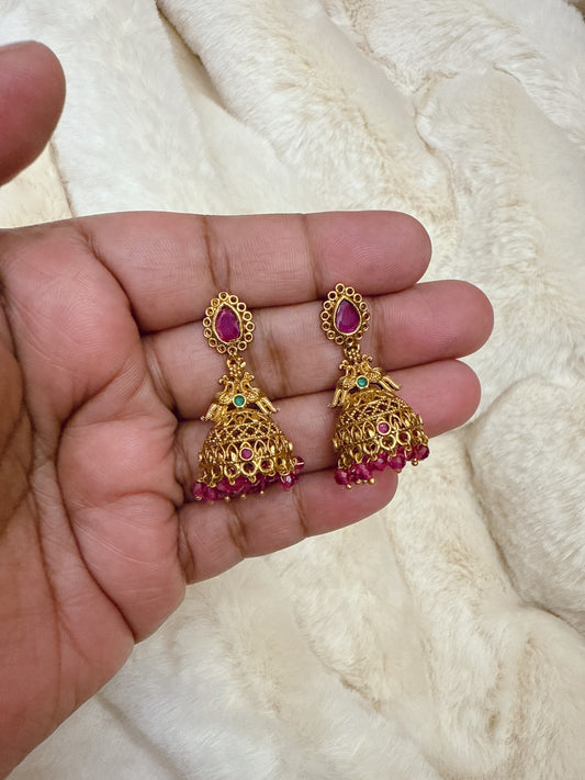 Elegant Ruby jumka