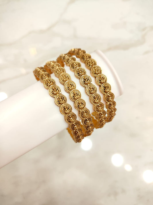 Lakshmi Coin Bangles (4pcs)