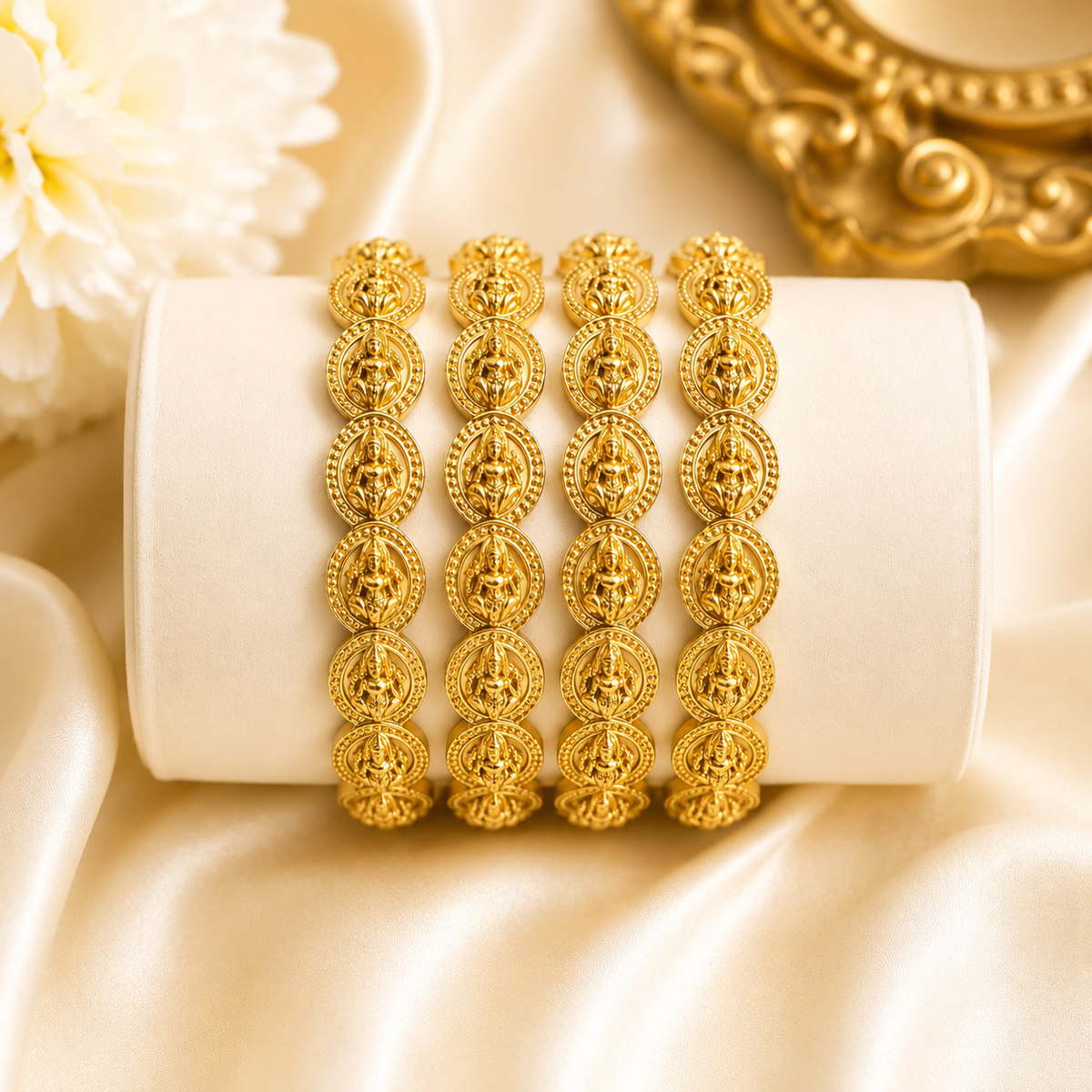 Lakshmi Coin Bangles (4pcs)