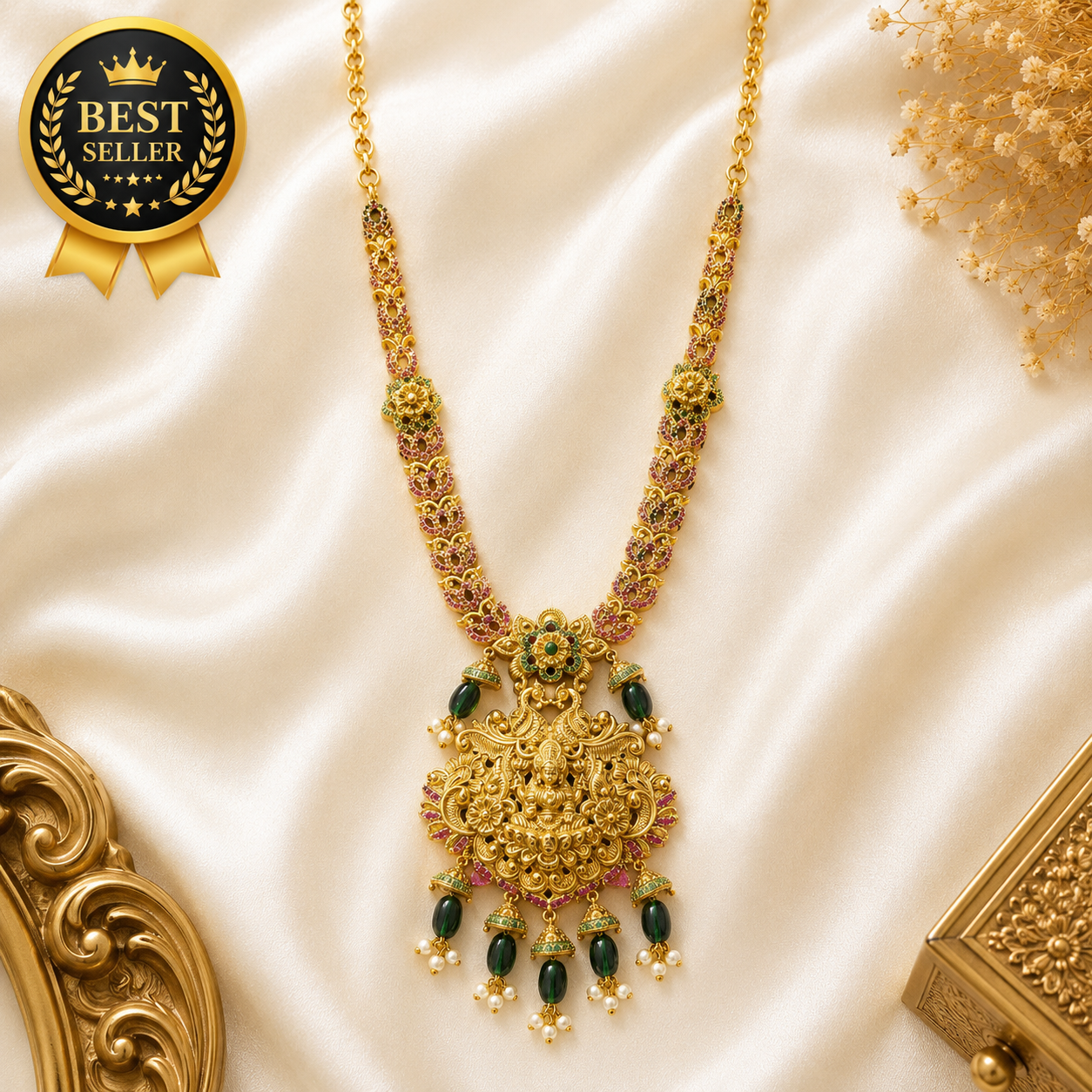 Lakshmi Heritage Emerald Beads