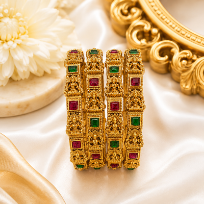 Lakshmi Kemp Bangles (4pcs)