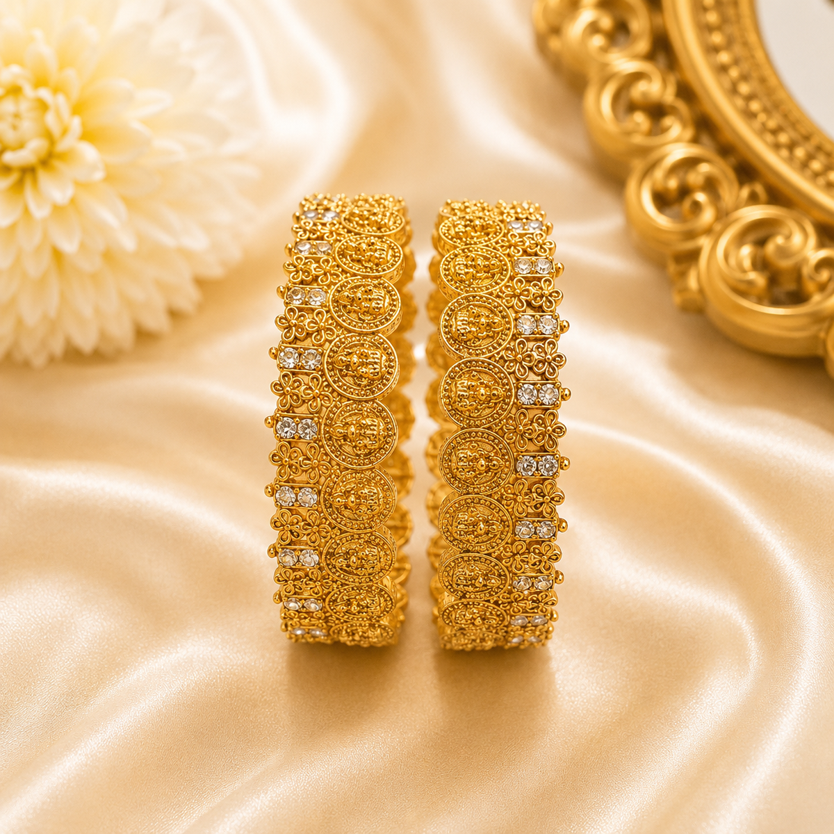 Lakshmi Stone Bangles (2pcs)