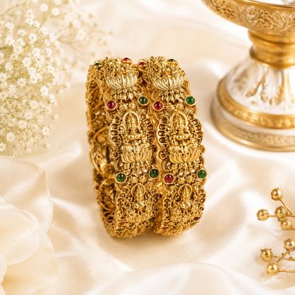 Lakshmi Temple Bangles (2PCS)