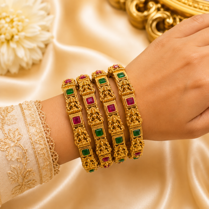 Lakshmi Kemp Bangles (4pcs)