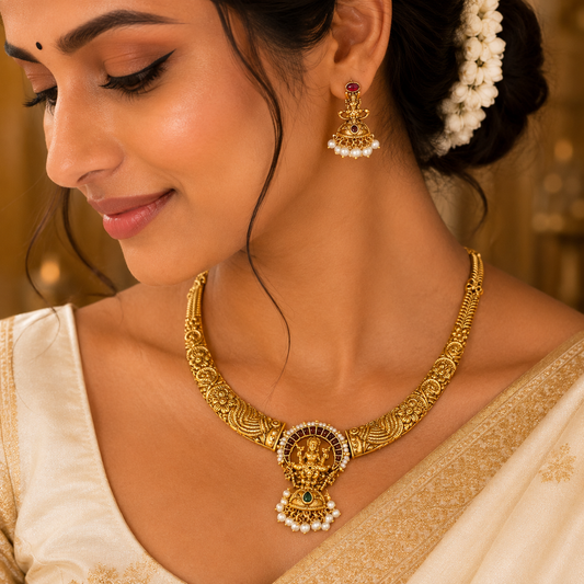 Lakshmi kappu necklace