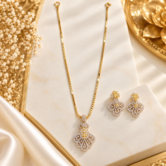Mahika Royal AD Stone Pendant Haram