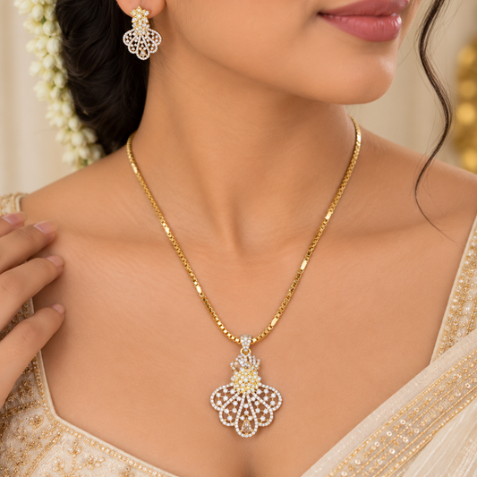 Mahika Royal AD Stone Pendant Haram