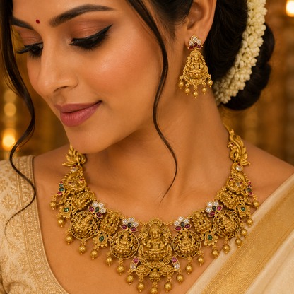 Nakshi Grand Lakshmi Necklace