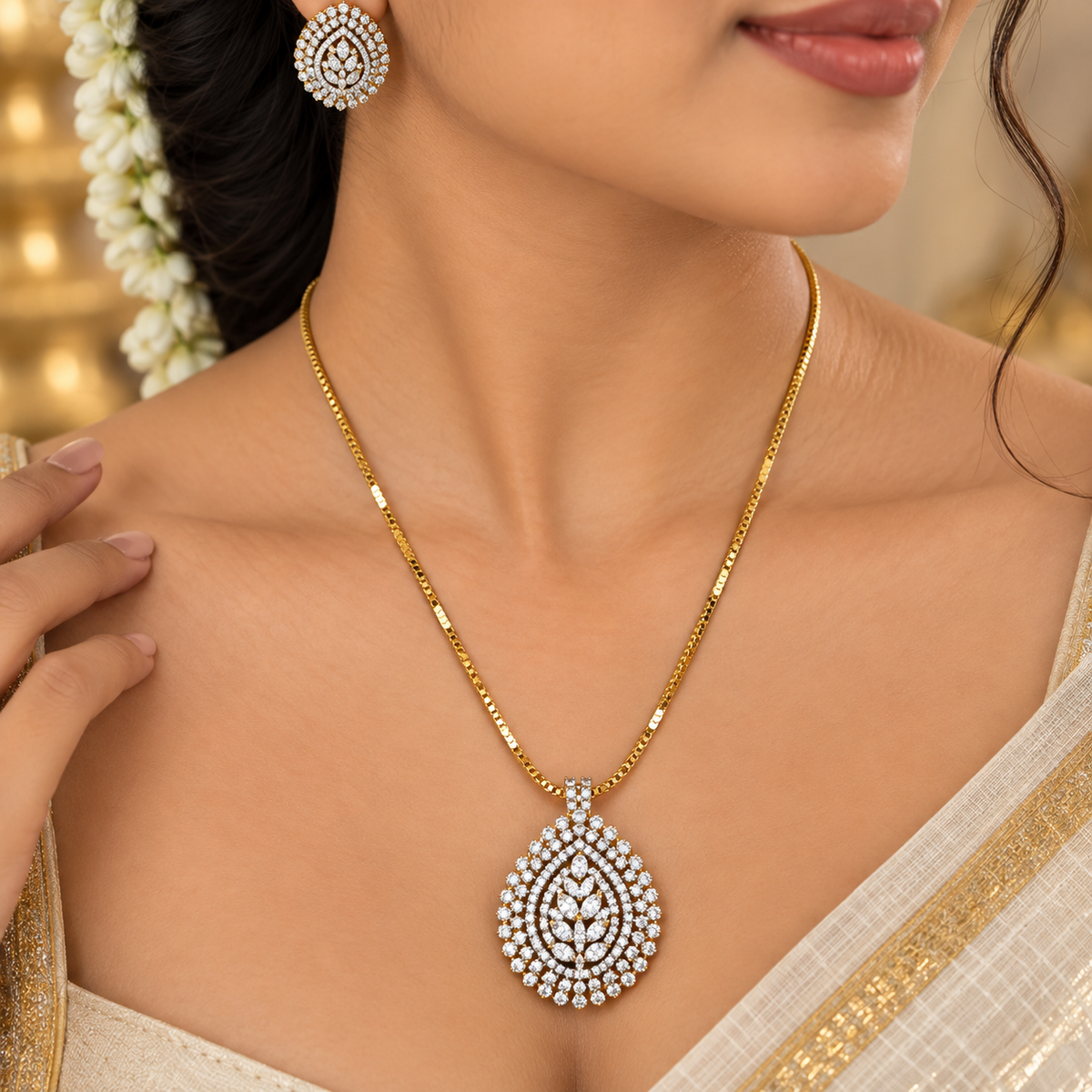 Nira AD Stone Pendant Haram