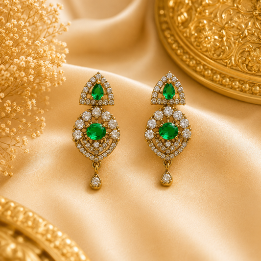 Radiance Victorian Emerald Stud