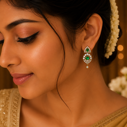 Radiance Victorian Emerald Stud
