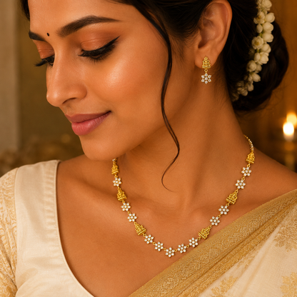 Star stone Lakshmi necklace