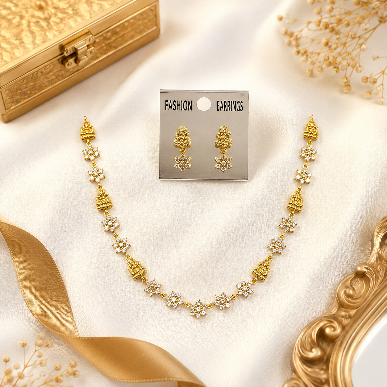 Star stone Lakshmi necklace