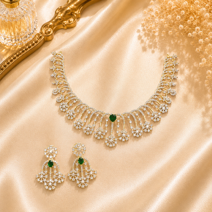 Tanirika AD Emerald Stone Necklace