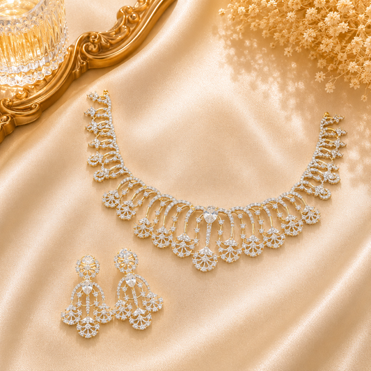 Tanirika AD White Stone Necklace