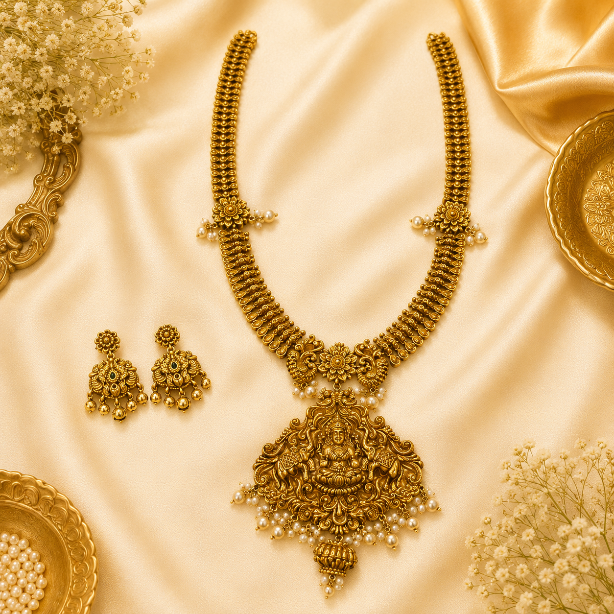 Traditional Gajjalakshmi 3D haram