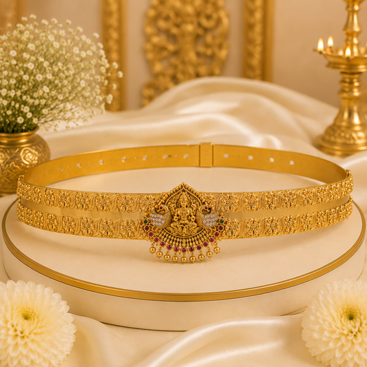 Elegant Lakshmi Pendant Hipbelt