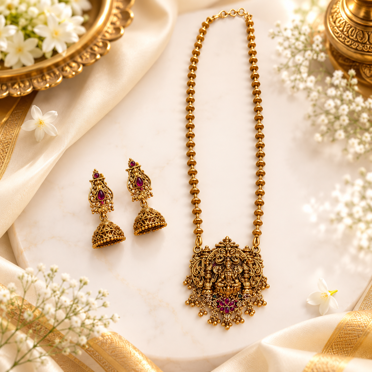 Vaibhava Temple Pendant Chain
