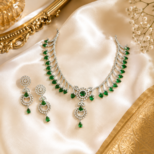 Vasundhara AD Emerald Necklace