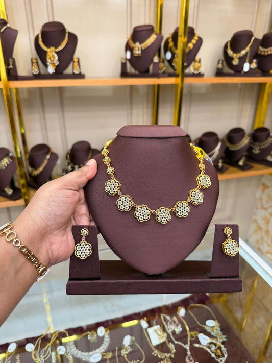 White Stone Flower Model