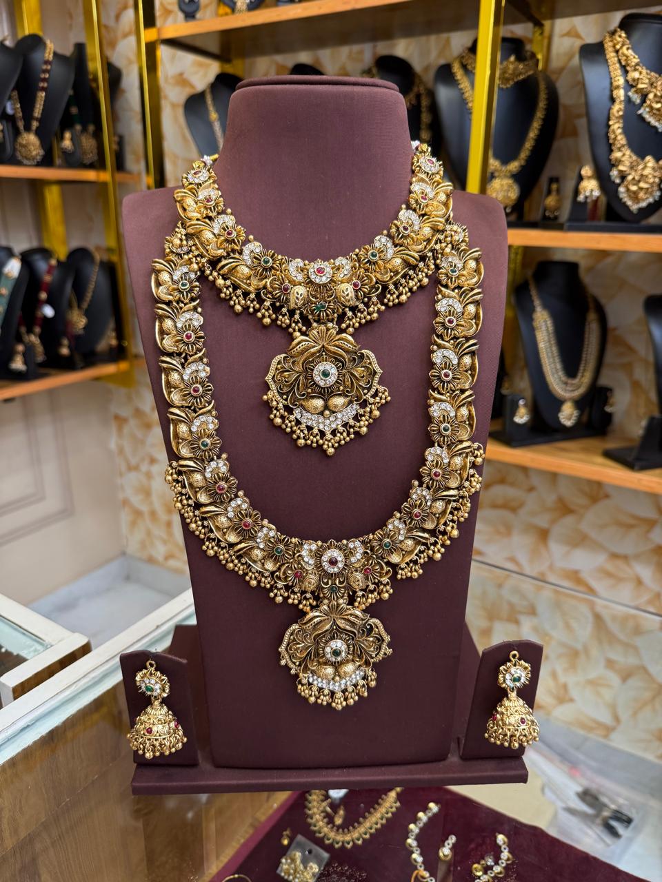 3D Antique Floral bridal combo set (non idol)