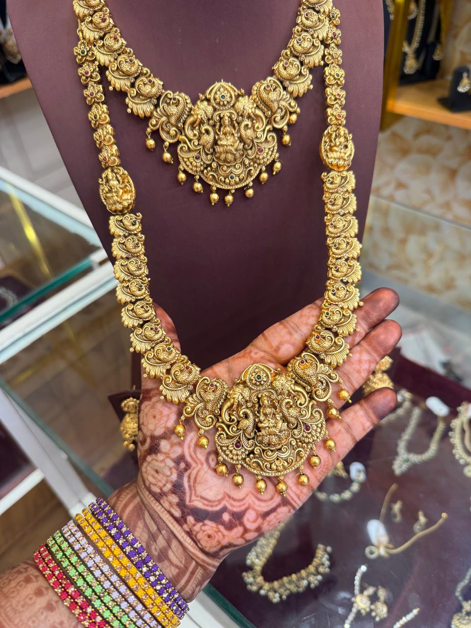 Lakshmi & Peacock Bridal Combo Set