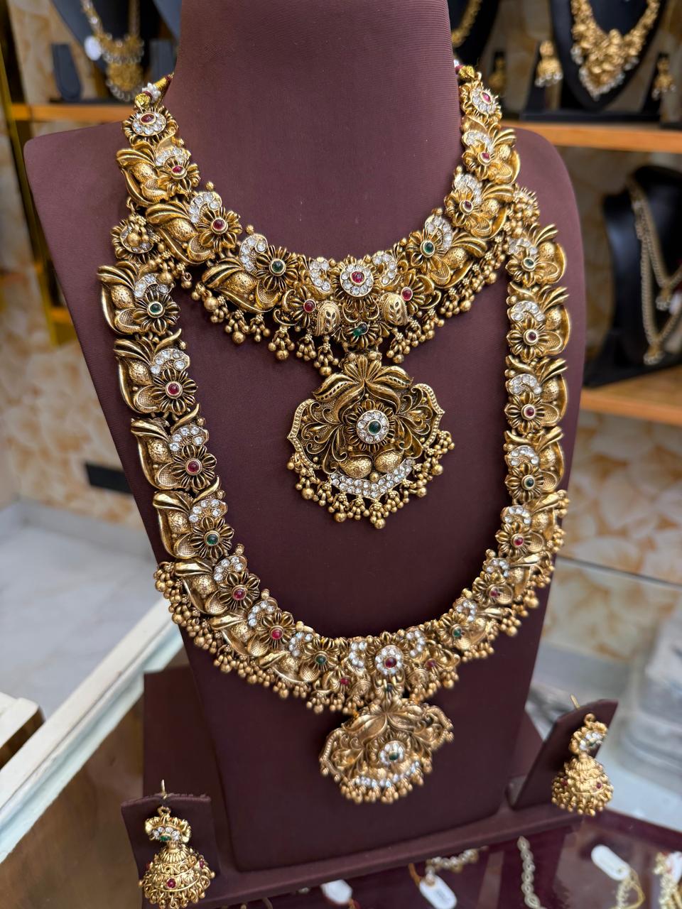 3D Antique Floral bridal combo set (non idol)