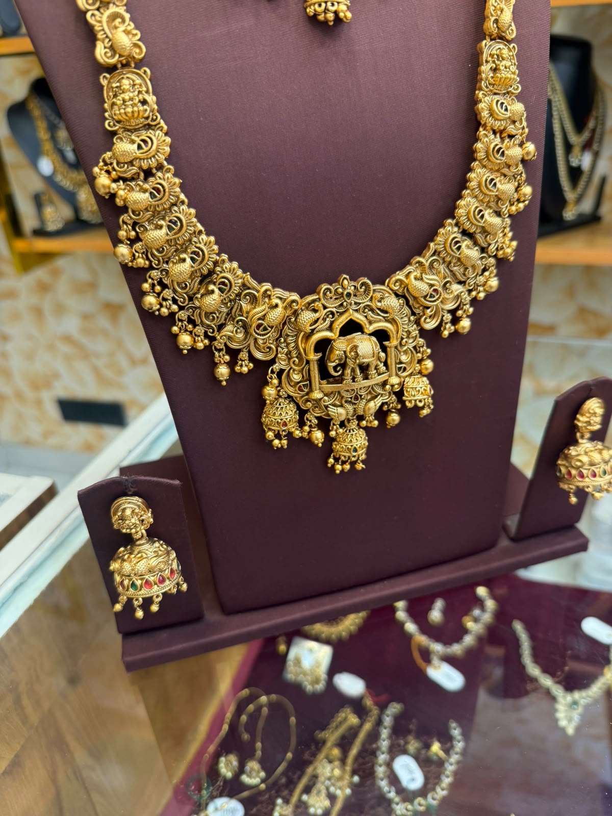 Gorgeous Golden Beads Jumka Style Combo Set