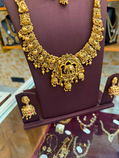 Gorgeous Golden Beads Jumka Style Combo Set