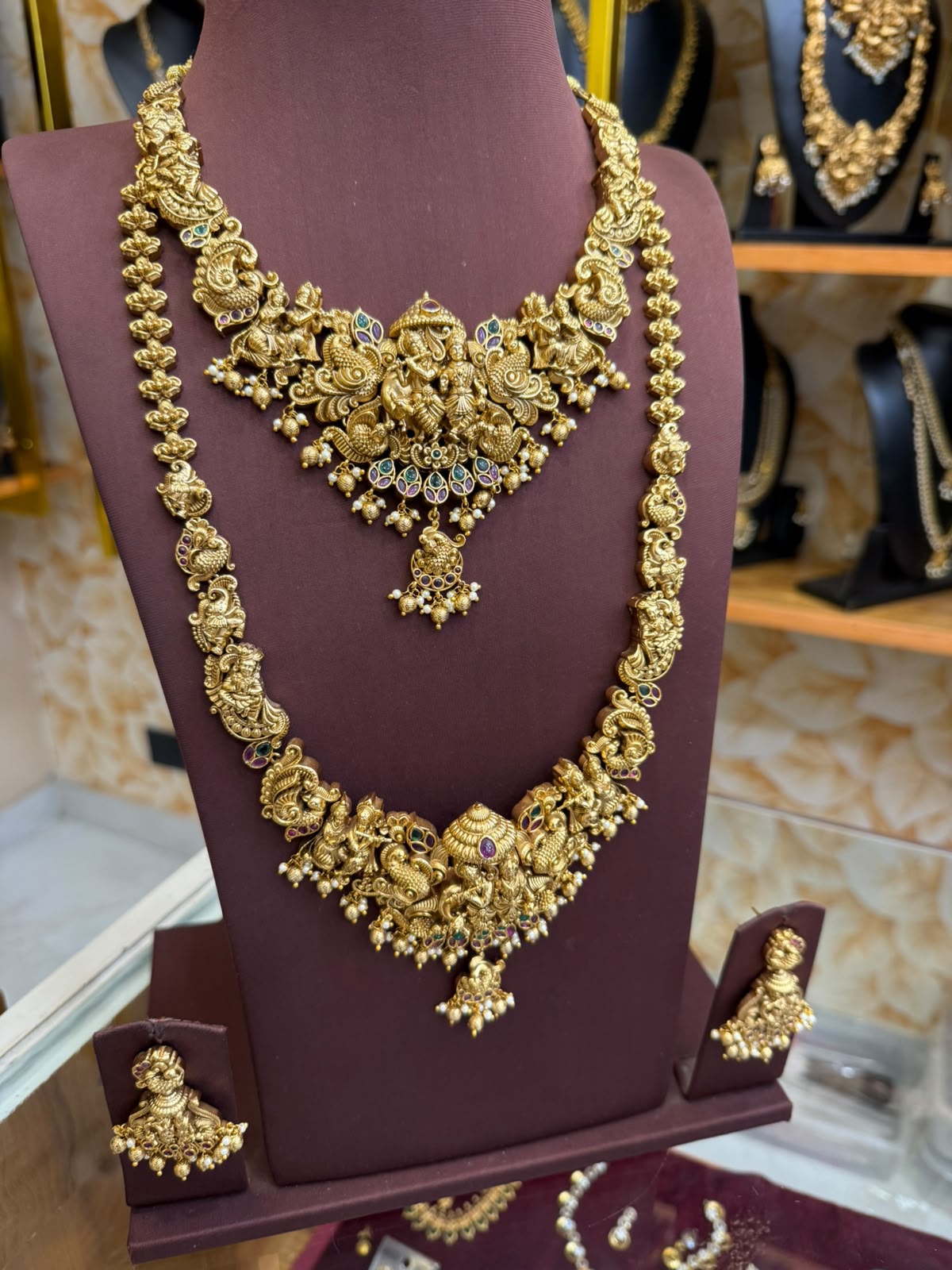 Bridal 3D work Radhe Krishna combo set