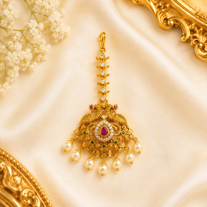 Elegant Peacock Maang Tikka