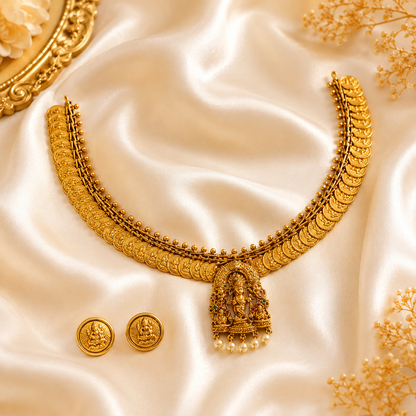 Heritage Gold Finish Coin Necklace