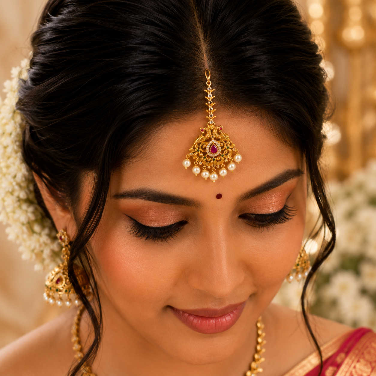 Elegant Peacock Maang Tikka