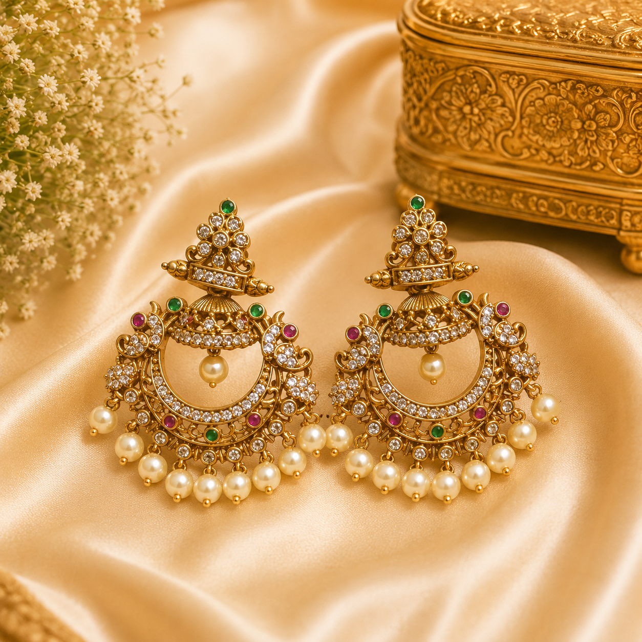 Kemp Stone Pearls Jumka