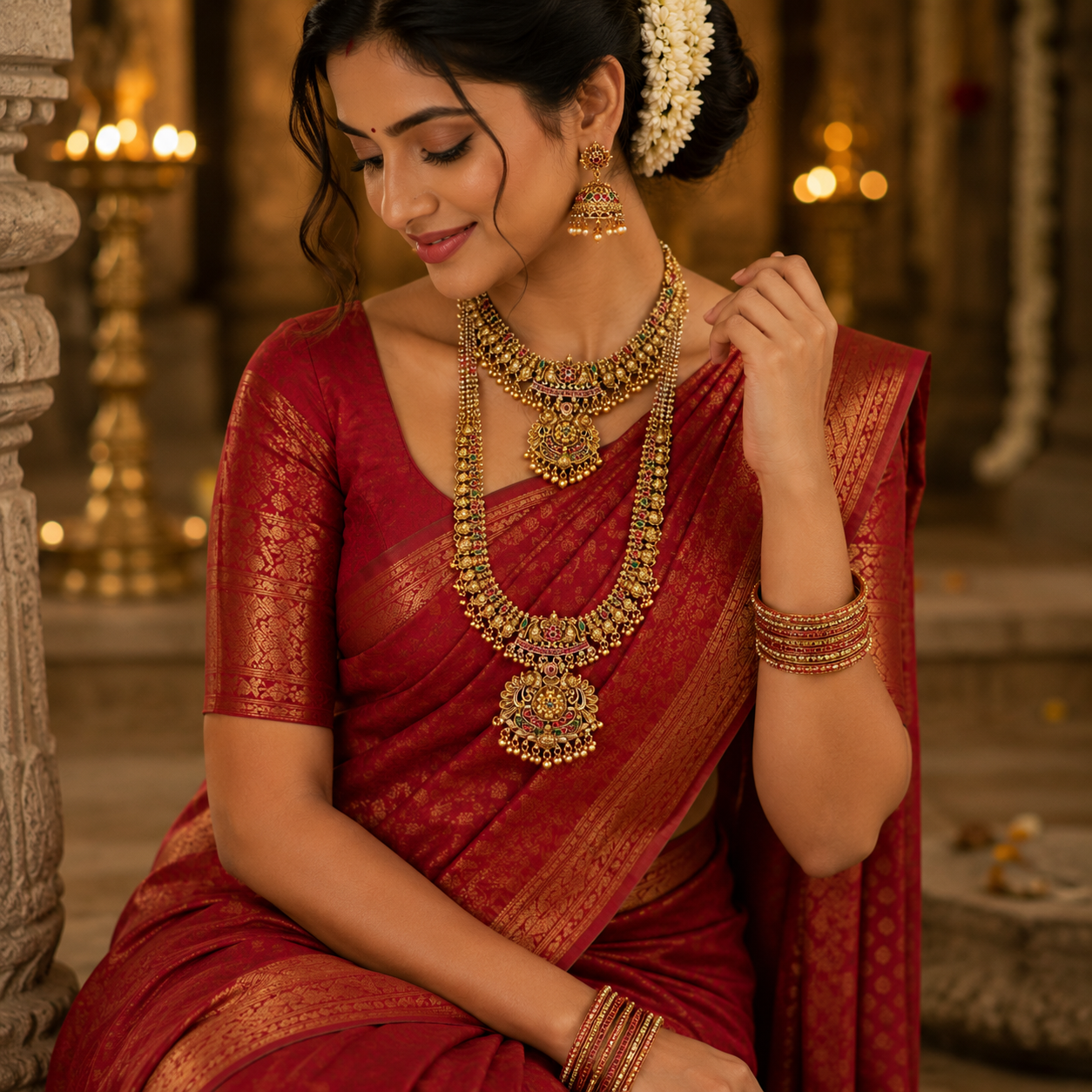 Non Idol Peacock Bridal Combo Set