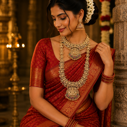 Lakshmi Emerald & Ruby Combo Set