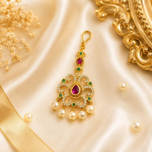 Crystal Bloom Maang Tikka