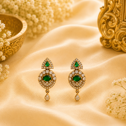 Emerald Stone Earrings