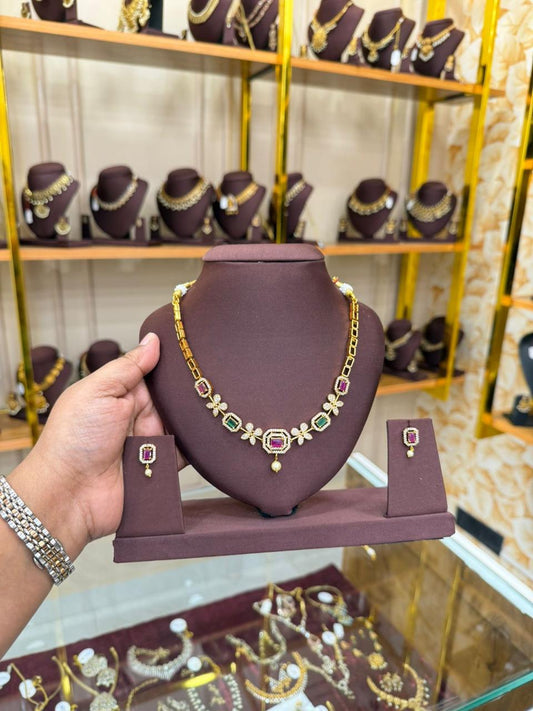 Multicolor stone necklace