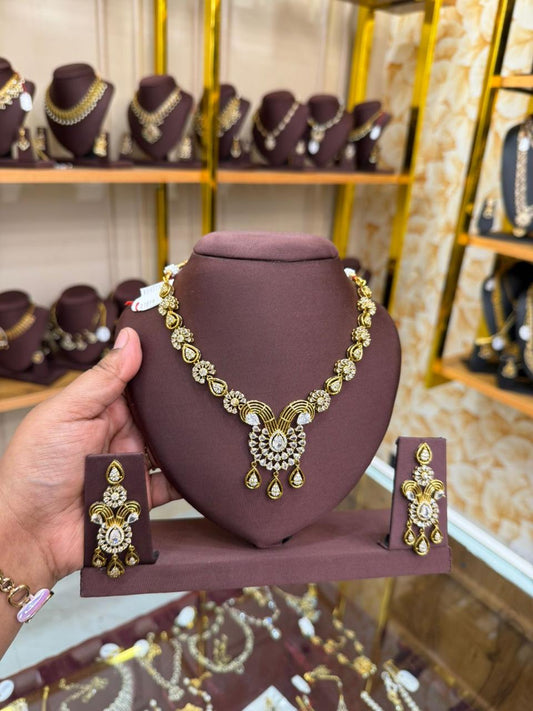 White stone necklace