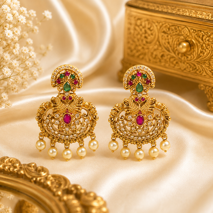 Peacock Stone Stud