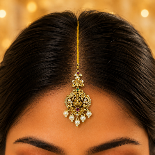 Lakshmi Pendant Maang Tikka