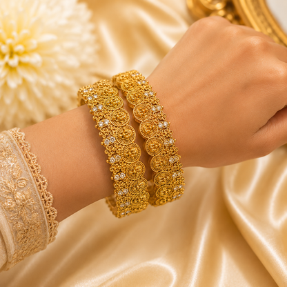 Lakshmi Stone Bangles (2pcs)
