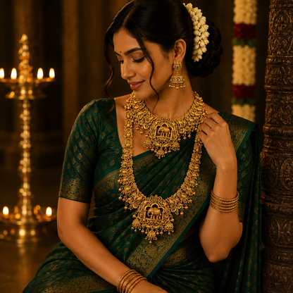 Gorgeous Golden Beads Jumka Style Combo Set