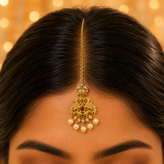 Peacock Maang Tikka