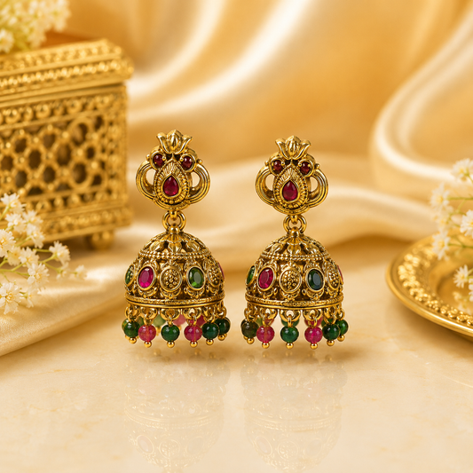 Red & Green Non Idol Jumka