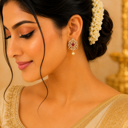 Ruby Stone Earrings