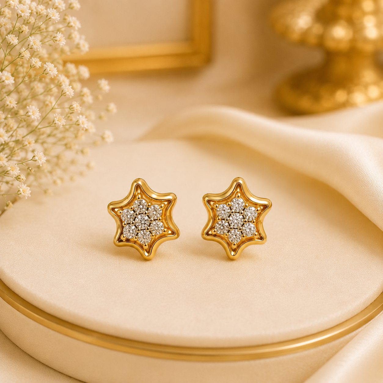 Diamond Replica Star Earrings