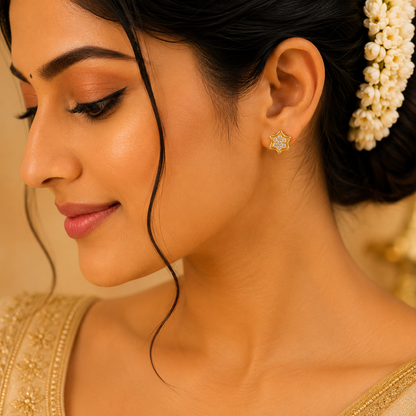 Diamond Replica Star Earrings